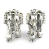Elephant Pair – Intricately Carved Decorative Showpieces- Resin Silver
