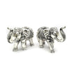 Elephant Pair – Intricately Carved Decorative Showpieces- Resin Silver