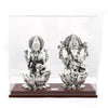 Silver Lakshmi Ganesh Idol Set – Intricately Crafted on Lotus Pedestals