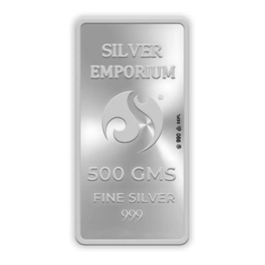 Silver Emporium BIS approved 500 gm 999 Purity Silver Bar