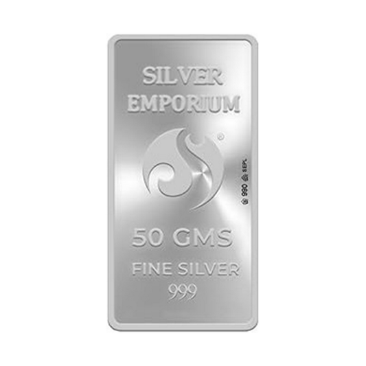 Silver Emporium BIS approved 50 Grams 999 Purity Silver Bar