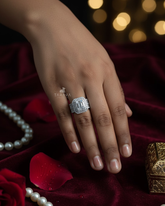 925 Silver Glam Cocktail Ring