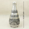 Handcrafted Silver Finish Water Bottle – Layered Floral Band Design