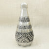 Handcrafted Silver Finish Water Bottle – Layered Floral Band Design