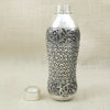 Handcrafted Silver Finish Water Bottle – Peacock Feather Motif Design