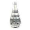 Handcrafted Silver Finish Water Bottle – Layered Floral Band Design