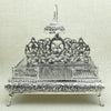 Silver Singhasan – Antique Finish Throne for Idols