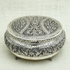 Silver Dry Fruit Box with Intricate Hand Engraving
