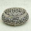 Silver Floral Engraved Dry Fruit Box with Lock