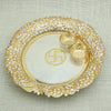 Silver & Gold-Plated Aarti Thali with Intricate Floral Design