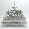 Silver Singhasan – Antique Finish Throne for Idols