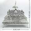 Silver Singhasan – Antique Finish Throne for Idols