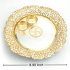 Silver & Gold-Plated Aarti Thali with Intricate Floral Design