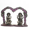 Silver Laxmi Idol and Lord Ganesha with Ornate Arch