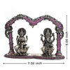 Silver Laxmi Idol and Lord Ganesha with Ornate Arch