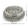 Silver Floral Engraved Dry Fruit Box with Lock