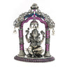 Silver Ganesha Idol with Ornate Arch