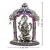 Silver Ganesha Idol with Ornate Arch