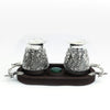 Silver Lota Set with Floral Engraving