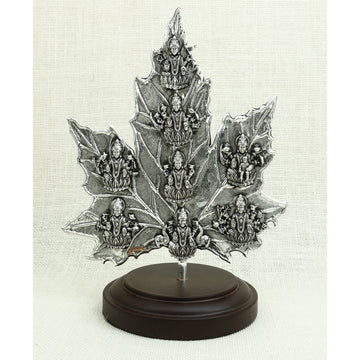Silver Asthalaxmi Leaf Idol