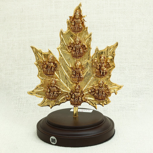 Ashtalaxmi Gold Polished Decorative Idol
