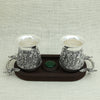 Silver Lota Set with Floral Engraving