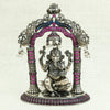 Silver Ganesha Idol with Ornate Arch