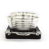 Elegant Silver Bowl Set with Wooden Tray – Premium Serveware
