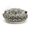 Silver Floral Engraved Dry Fruit Box with Lock