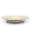 Silver & Gold-Plated Aarti Thali with Intricate Floral Design