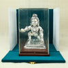 Silver Ladu Gopal Idol – Antique Finish with Wooden Base & Display Case