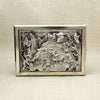Silver-Embossed Nature Scene Plaque – Handcrafted Wall Art with Bird Motif
