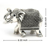 Silver Elephant Figurine – Handcrafted Royal Decor