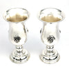 Luxurious Silver Wine Goblets – Ornate Floral Embellishments