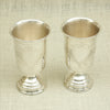 Elegant Silver Wine Goblets – Handcrafted Floral Engraving