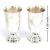 Elegant Silver Wine Goblets – Handcrafted Floral Engraving
