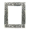 Antique Silver Floral Engraved Photo Frame – Wooden Base
