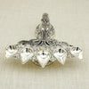 Handcrafted Silver Panch Aarti Diya – Traditional Five-Wick Oil Lamp