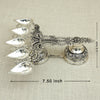 Handcrafted Silver Panch Aarti Diya – Traditional Five-Wick Oil Lamp