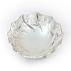 Elegant Silver Bowl with Cutwork Design