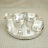 Elegant Silver Dinner Thali Set – Complete Traditional Dining Ensemble