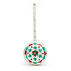 Meena Work Pure Silver Junjuna – Traditional Hexagonal Baby Rattle with Colorful Enamel