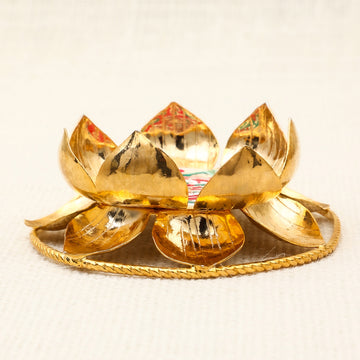 Meena Kamal Singhasan – Hand-Painted Lotus Throne for Idols