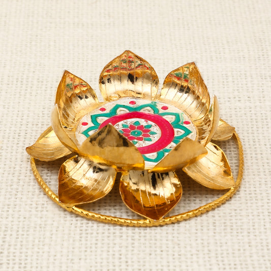 Meena Kamal Singhasan – Hand-Painted Lotus Throne for Idols