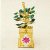 Silver Gold Polished Tulsi Plant Idol – Sacred Decor for Pooja & Home Temples
