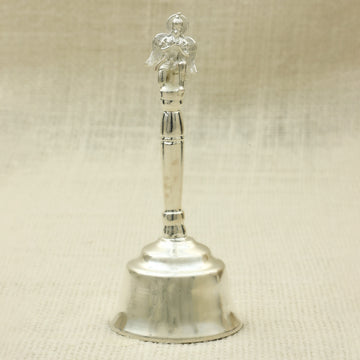 Antique Finish Silver Pooja Bell – Garuda Handle Design
