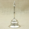Antique Finish Silver Pooja Bell – Hanuman Handle with Engraved Base