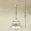 Antique Finish Silver Pooja Bell – Hanuman Handle with Engraved Base