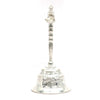 Antique Finish Silver Pooja Bell – Hanuman Handle with Engraved Base