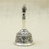 Antique Finish Silver Pooja Bell – Nandi Handle with Ornate Engravings